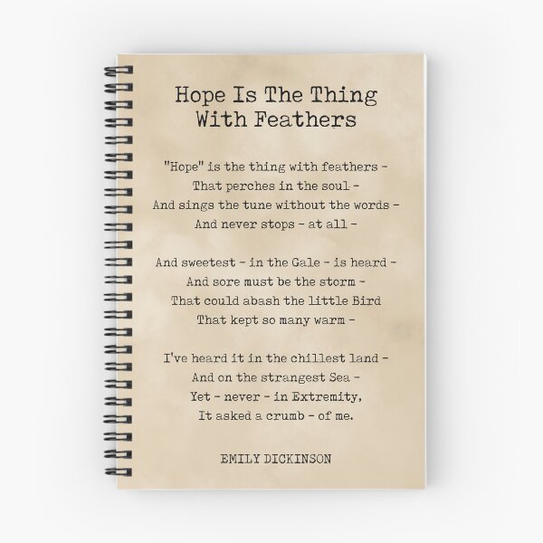 Item preview, Hope Is The Thing With Feathers - Emily Dickinson Poem - Literature - Typewriter Print 1 - Vintage designed and sold by Studio Grafiikka.