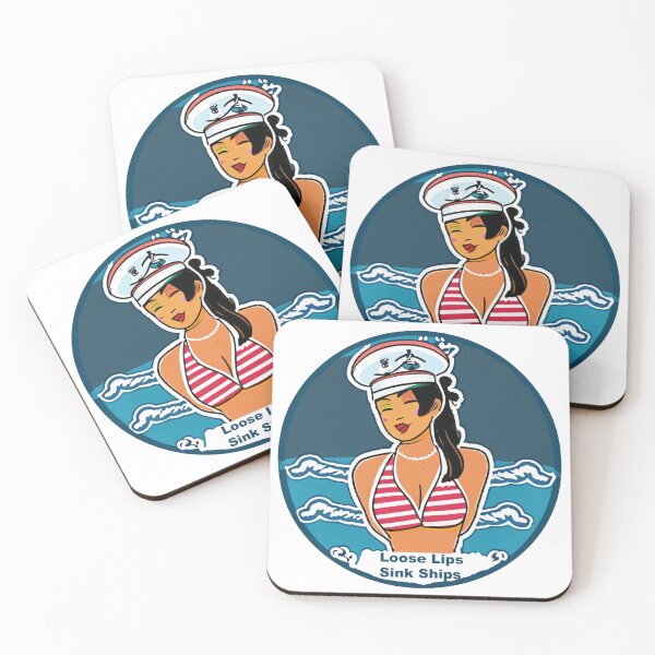 Item preview, Loose lips sink ships Woman Bikini designed and sold by RossDillon.