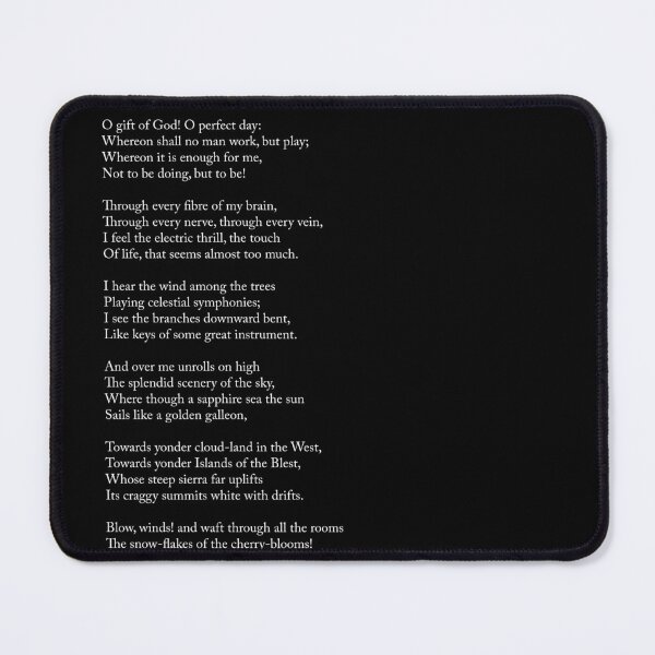Item preview, A Day Of Sunshine - Henry Wadsworth Longfellow Poem - Literature - Typography Print 2 - Black designed and sold by Studio Grafiikka.