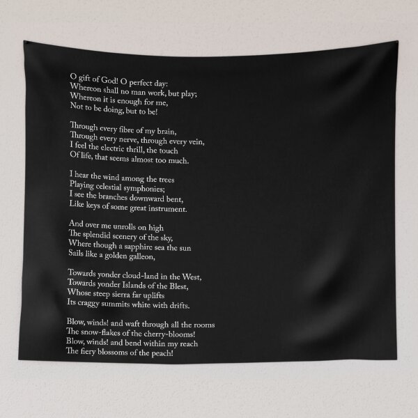 Item preview, A Day Of Sunshine - Henry Wadsworth Longfellow Poem - Literature - Typography Print 2 - Black designed and sold by Studio Grafiikka.