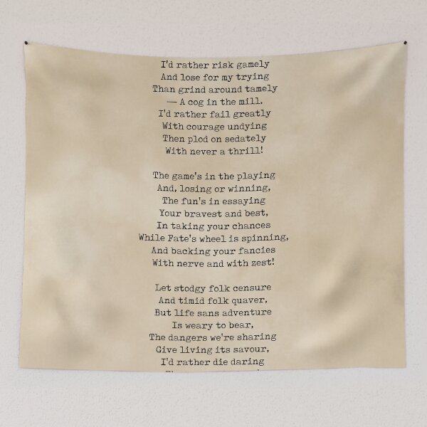 Item preview, The Joy Of Life - Berton Braley Poem - Literature - Typewriter Print - Vintage designed and sold by Studio Grafiikka.