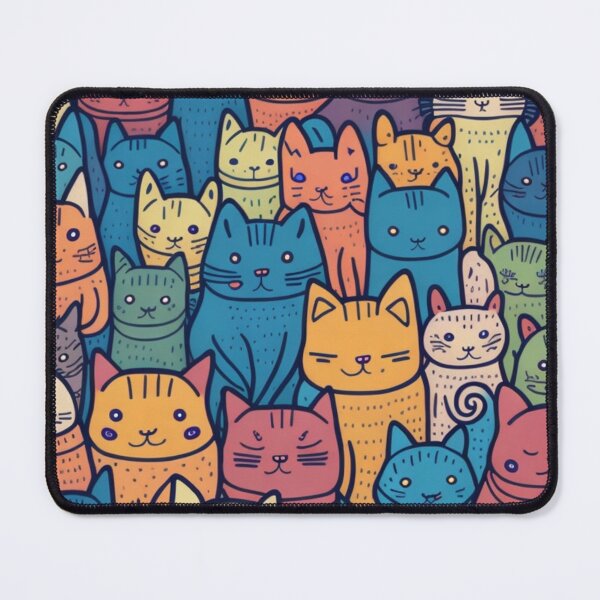 Item preview, Cute Cat colorfull pattern, surrealistic and abstract art designed and sold by K-Art-Design.