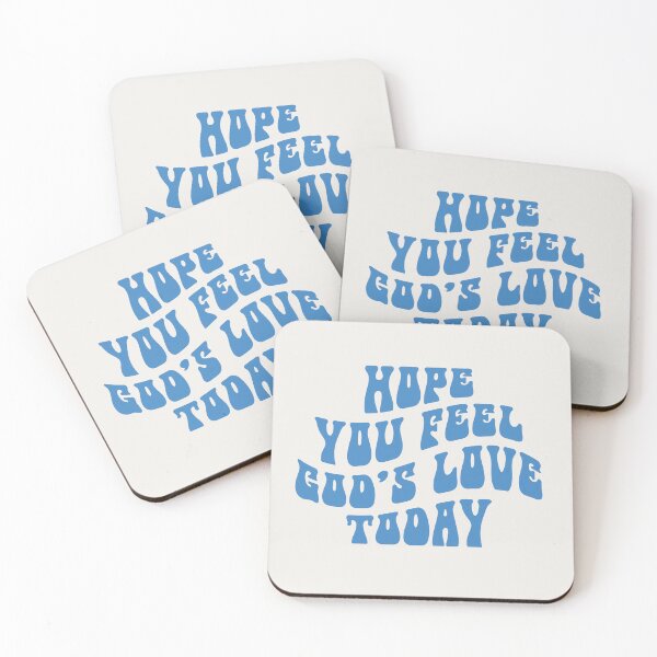 Item preview, Hope You Feel God's Love Today Wavy Typography-Blue by Bossy Cat Home designed and sold by BossyCatHome.