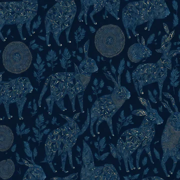 Artwork thumbnail, Tribal Rabbit Pattern by Framacu