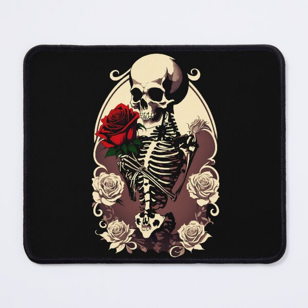 Item preview, Skeleton holding a rose - digital illustration (transparent background) designed and sold by Gothicpower.