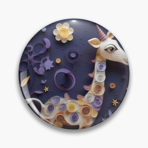 Artikelvorschau, Paper cut giraffe with flowers on purple background. 3d rendering entworfen und verkauft von aiphotosart.