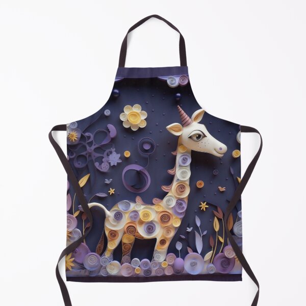 Aperçu de l'œuvre Paper cut giraffe with flowers on purple background. 3d rendering créée et vendue par aiphotosart.