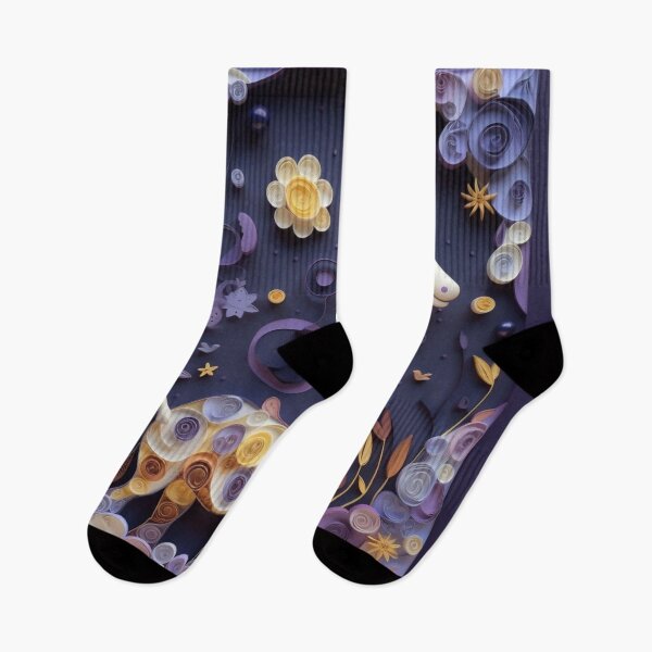Artikelvorschau, Paper cut giraffe with flowers on purple background. 3d rendering entworfen und verkauft von aiphotosart.