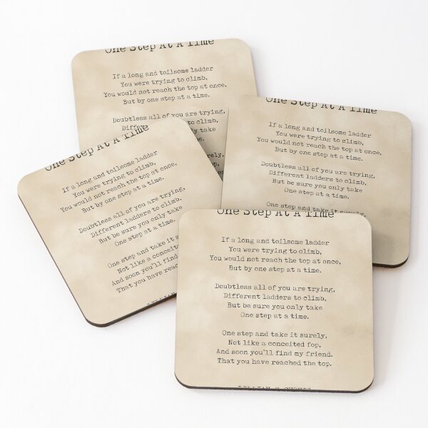 Item preview, One Step At A Time - Lillian E Curtis Poem - Literature - Typewriter Print 1 - Vintage designed and sold by Studio Grafiikka.