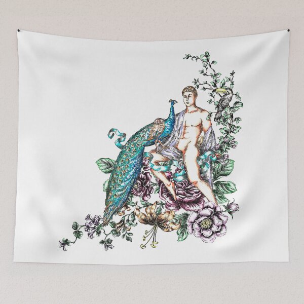 Item preview, adam and eve in garden of eden with peacock designed and sold by letsgow8th.