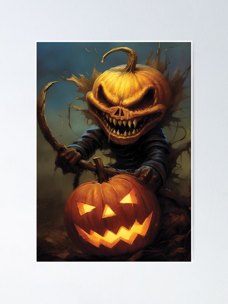 Pumpkin Head Monster, Vintage Halloween Aesthetic, Dystopian