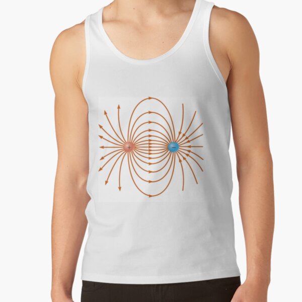 Lines of the electric field of two unlike charges Tank Top