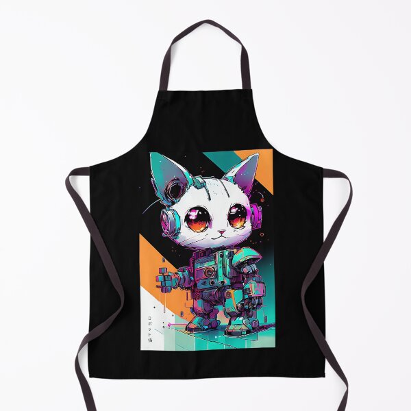 Item preview, Cute Robot Cat - Inkpunk designed and sold by CyberInc.