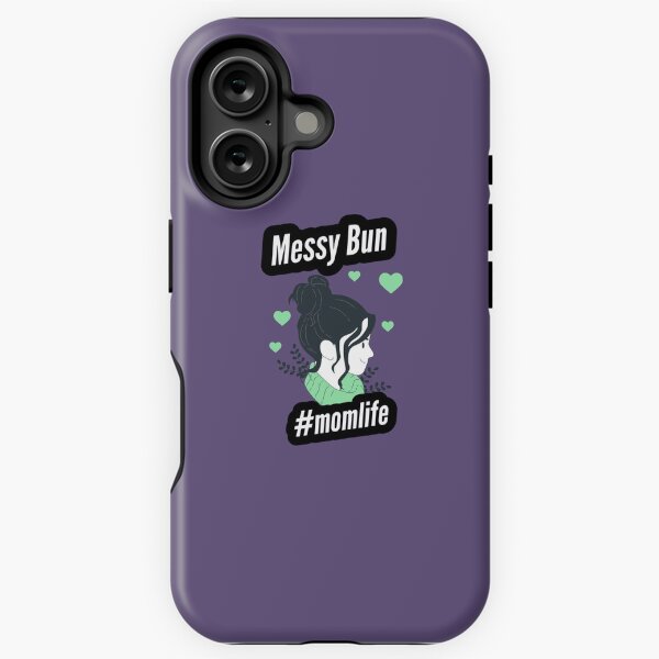 Vista previa del artículo con la obra «Messy Bun y #MOM Life - Cómo hacer las cosas», diseñado y vendido por Quotes Gallery.