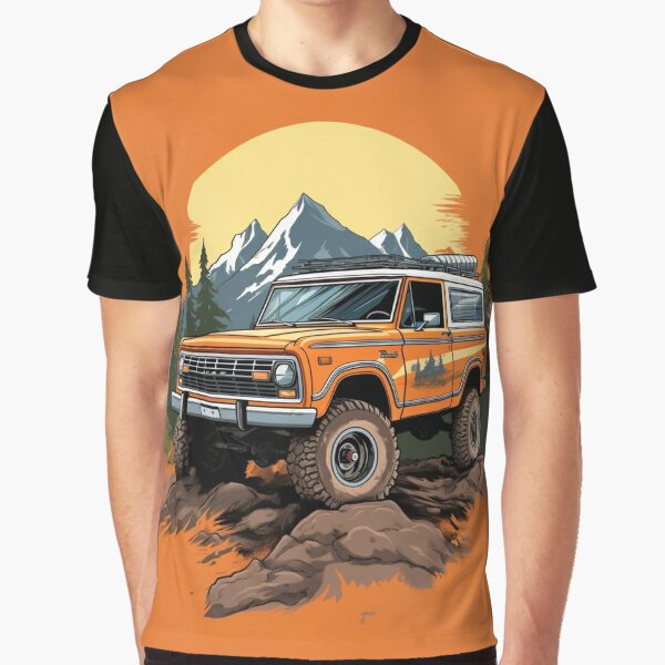 Men's Classic Ford Bronco T Shirt Original 4x4 Truck 