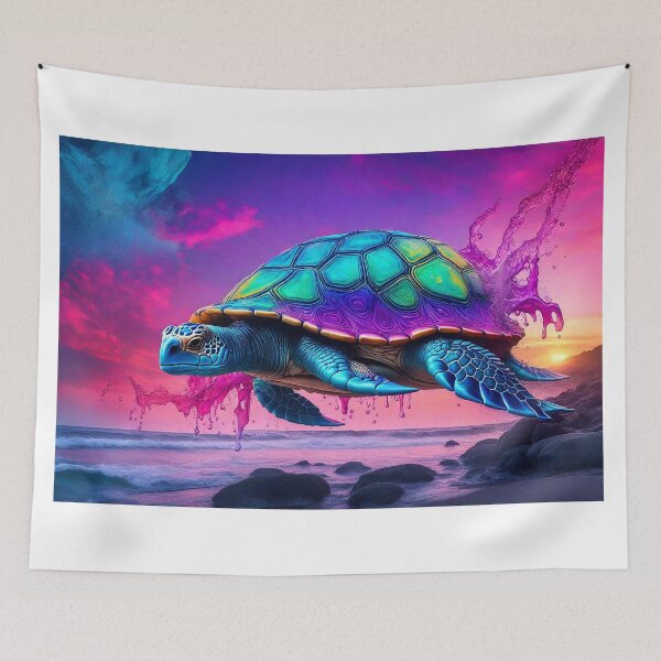 Item preview, Turtle Neon Sunset designed and sold by wilLisonePolli.