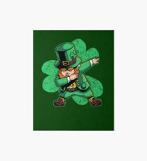 Lámina rígida Dabechaun Leprechaun Dabbing St Patricks Day Green Camiseta