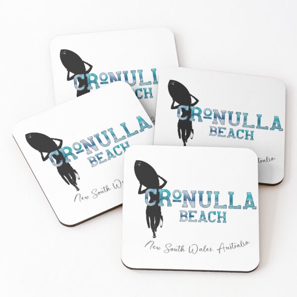 Item preview, Cronulla Beach Waves Text and Surfer Silhouette designed and sold by Corinne Alexa Jackson.