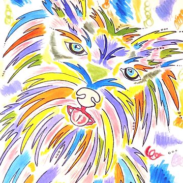 Aperçu de l'œuvre PopDog Art Yorkshire : portrait aquarelle pétillant ! de doudouedition