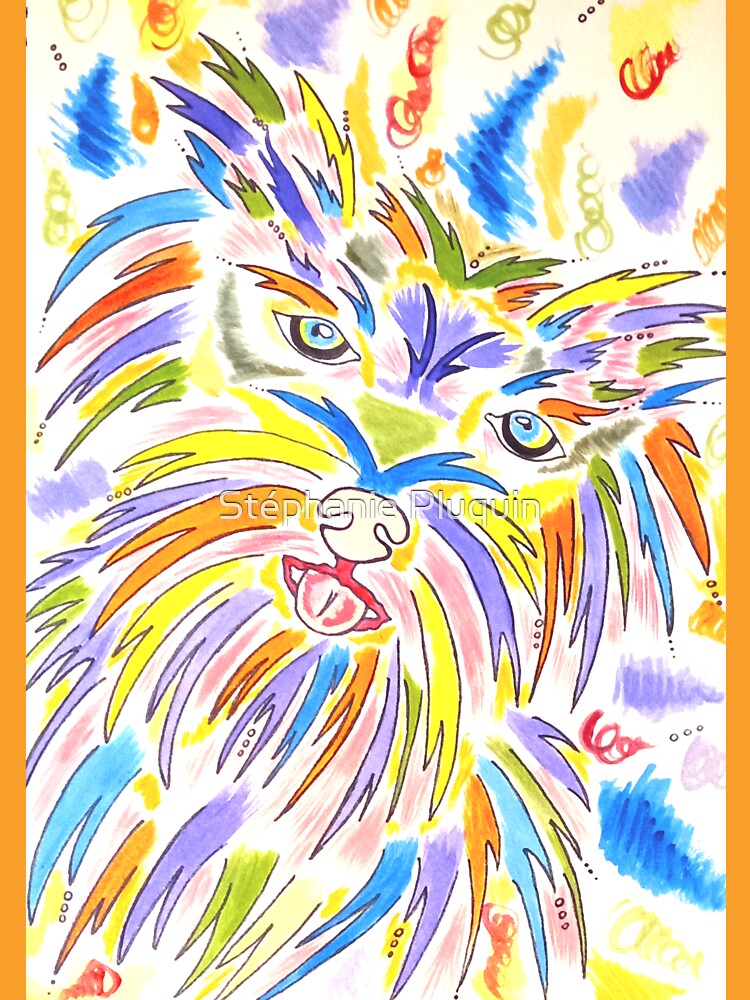 Aperçu 7 sur 7. T-shirt classique avec l'œuvre PopDog Art Yorkshire : portrait aquarelle pétillant ! créée et vendue par doudouedition.