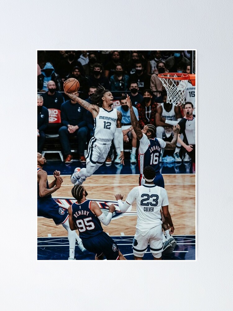 Ja Morant Dunk Poster Memphis Grizzlies Basketball Fans