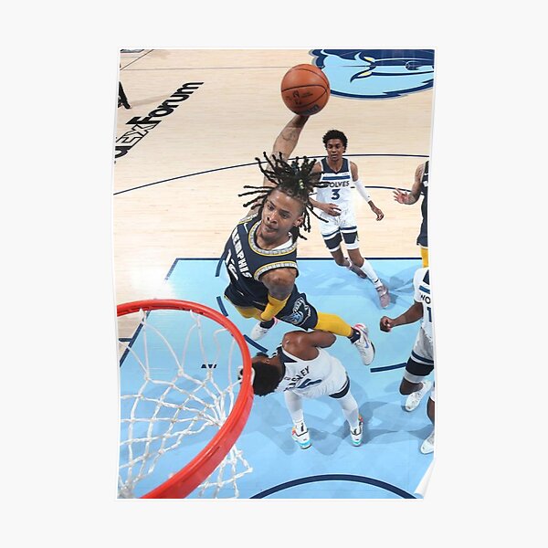 Ja Morant throwback jersey Art Board Print for Sale by Hamzakamran