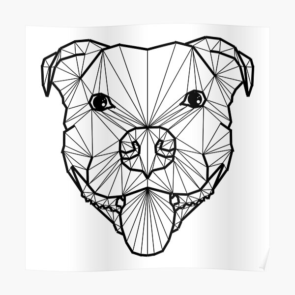 Staffy Poster For Sale By Erinjain Redbubble