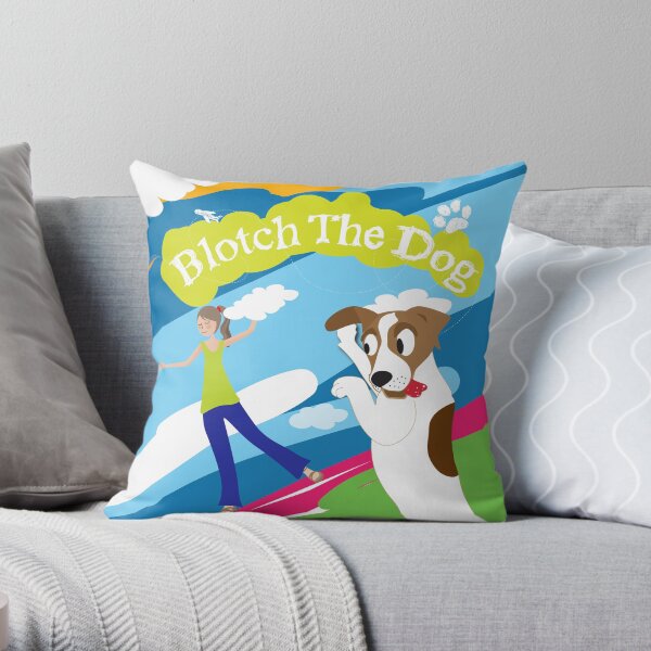 Blotch the Dog Throw Pillow