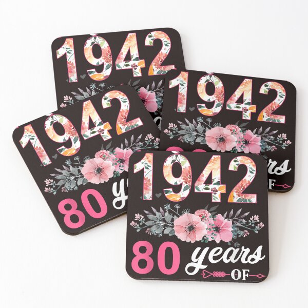 Item preview, Made In 1942 Floral 80 Year Old 80th Birthday Gifts Women designed and sold by ToniraeEvansAl.