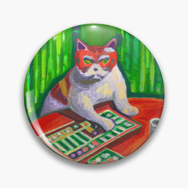 Item preview, Fauvism Painting of Mahjong Cats designed and sold by jacobz-design.