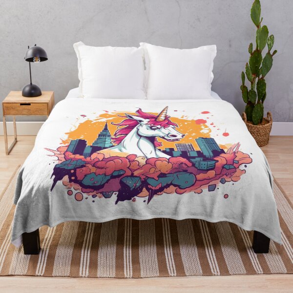 Item preview, Angry Monster Unicorn Destroy The City designed and sold by jonanmashup.