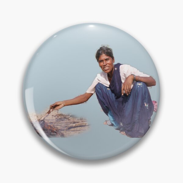 Item preview, Woman tending fire designed and sold by indiafrankk.