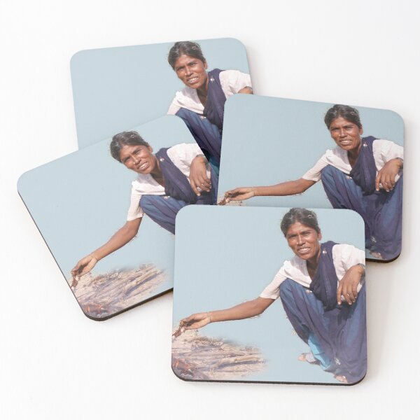 Item preview, Woman tending fire designed and sold by indiafrankk.