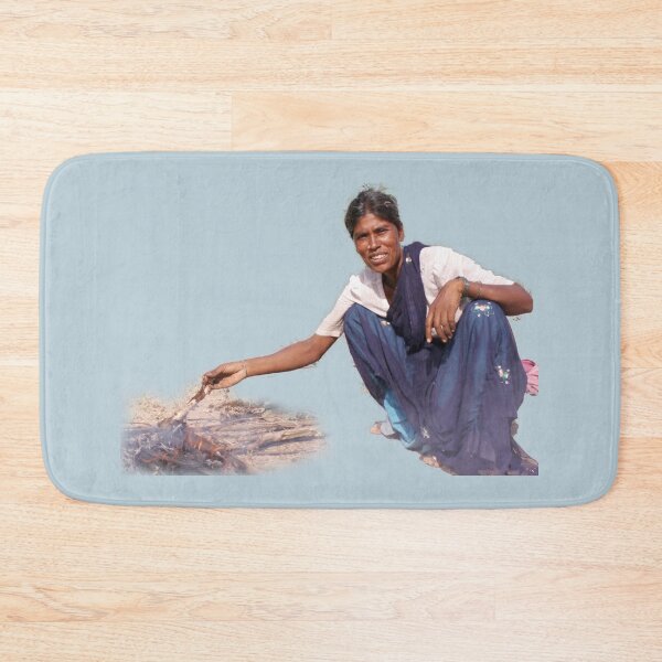 Item preview, Woman tending fire designed and sold by indiafrankk.