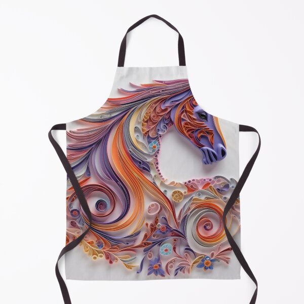 Artikelvorschau, Horse head made of colorful paper on white background. 3d render entworfen und verkauft von aiphotosart.