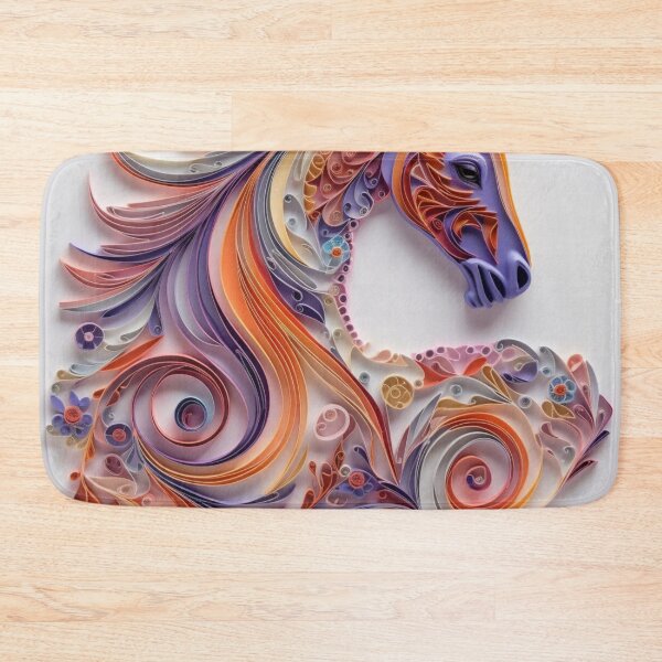 Artikelvorschau, Horse head made of colorful paper on white background. 3d render entworfen und verkauft von aiphotosart.