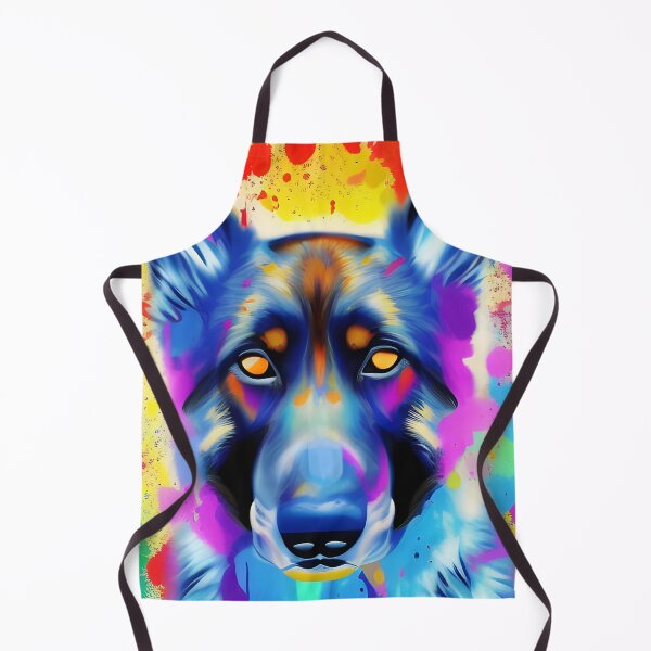 Item preview, German Shepherd Splash Art Portrait designed and sold by Ameiva-Apparel.