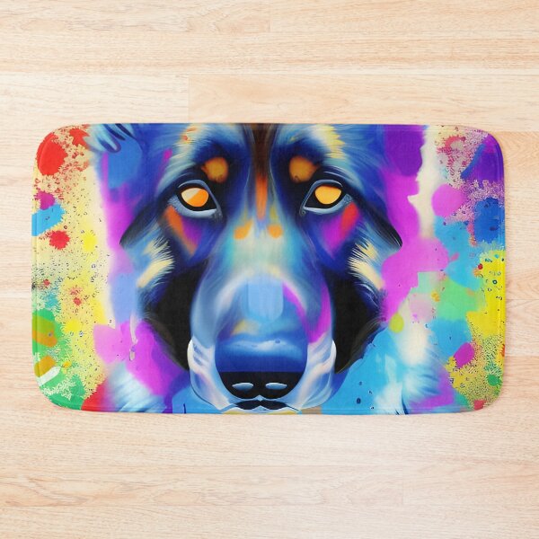 Item preview, German Shepherd Splash Art Portrait designed and sold by Ameiva-Apparel.
