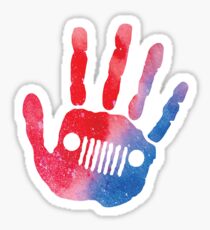 Patriotic Jeep Wave Sticker
