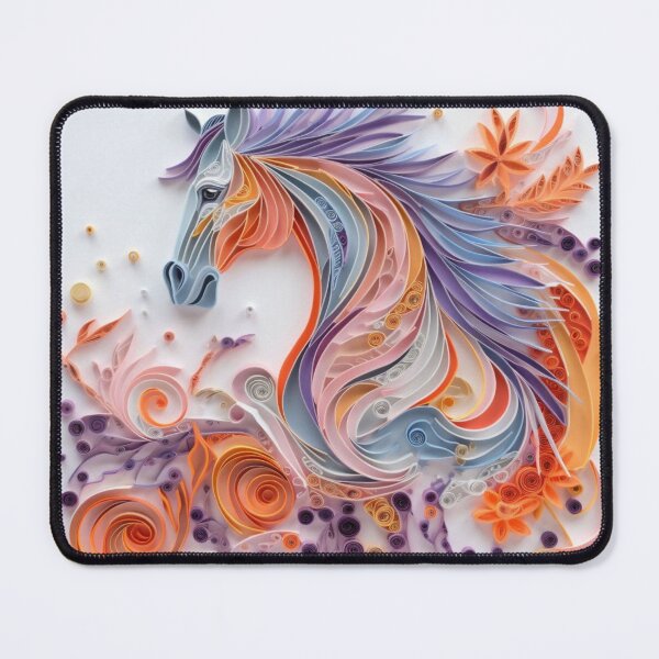 Artikelvorschau, Horse made of colored paper on a white background. Vector illustration entworfen und verkauft von aiphotosart.