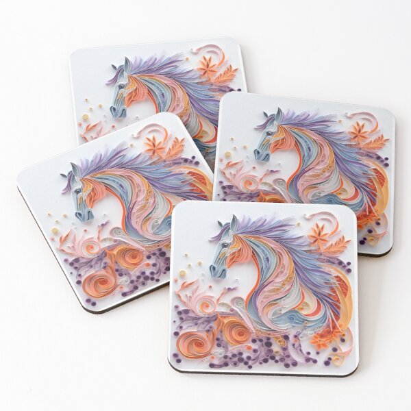 Item preview, Horse made of colored paper on a white background. Vector illustration designed and sold by aiphotosart.