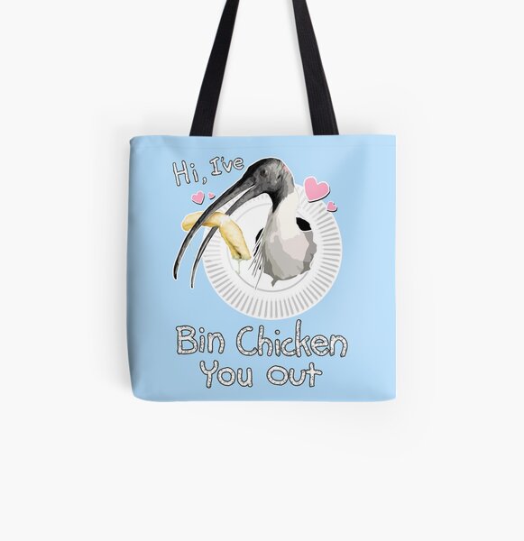 Bin Chicken You Out (blue) All Over Print Tote Bag
