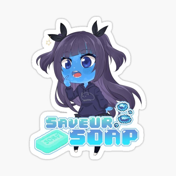 Item preview, SaveUrSoap Chibi with Logo designed and sold by SaveUrSoap.