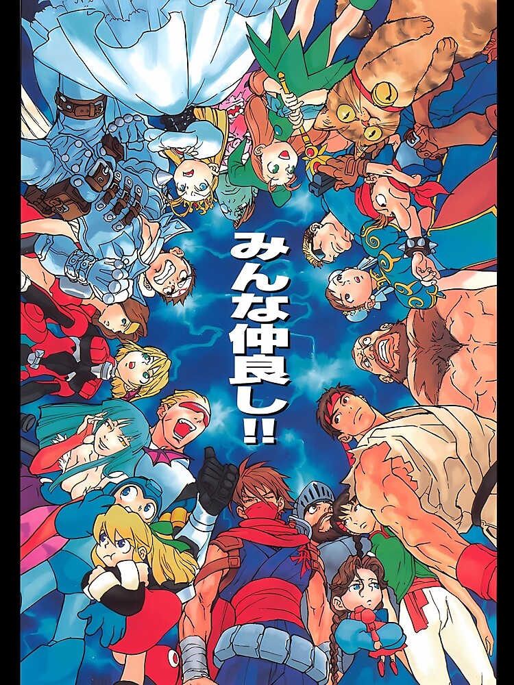 Retro Capcom art Psx manga style