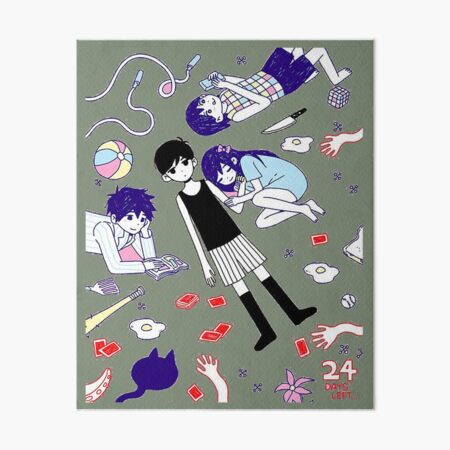 Video Game, Basil (Omori), Omori, Sunny (Omori), Kel (Omori), Aubrey (Omori),  Hero (Omori) Poster Tin Sign 8x12 Inch Vintage Metal Sign Retro Style Bar  Pub Man Cave Wall Plaque Decoration Gifts 