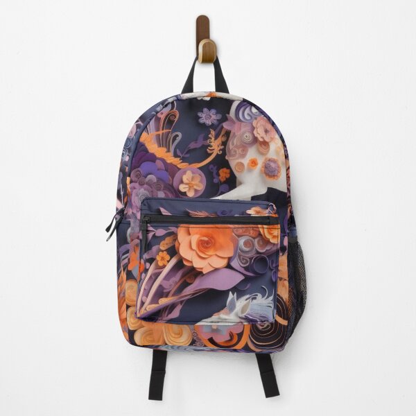 Item preview, Beautiful unicorn with flowers and leaves on a dark blue background. designed and sold by aiphotosart.