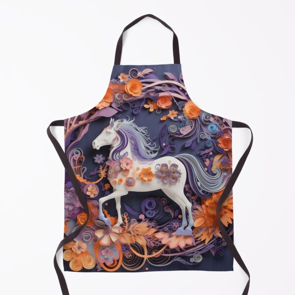 Artikelvorschau, Beautiful unicorn with flowers and leaves on a dark blue background. entworfen und verkauft von aiphotosart.