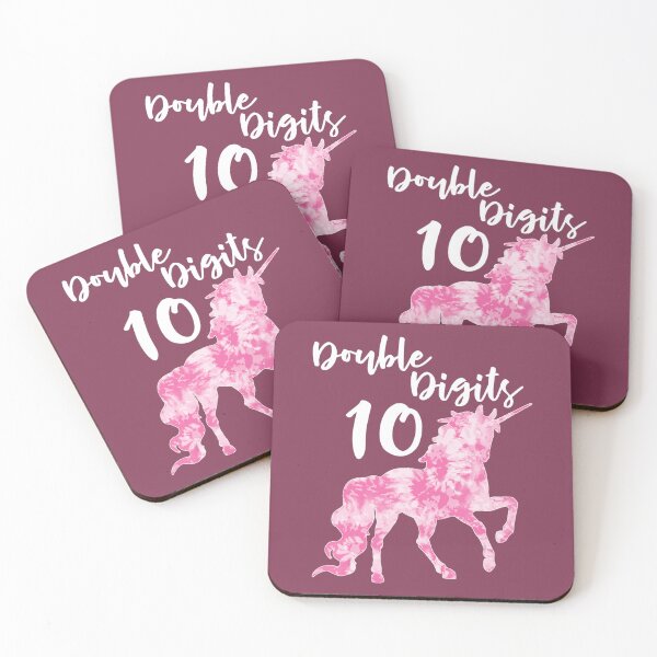 Item preview, Double Digits 	 10 Year Old Birthday Unicorn Pink 	 	 designed and sold by akkjxoyab95.