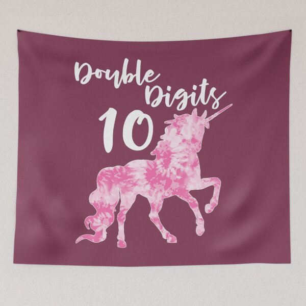 Item preview, Double Digits 	 10 Year Old Birthday Unicorn Pink 	 	 designed and sold by akkjxoyab95.