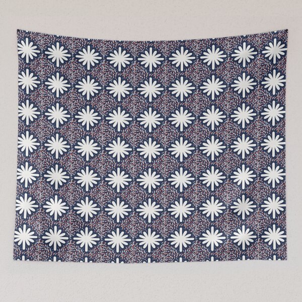 Item preview, Fourth of July Pattern Flower Center on Blue Background designed and sold by MiracleROLArt.